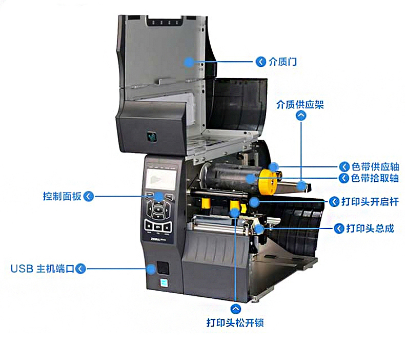 斑馬ZT410R固定資產(chǎn)RFID標(biāo)簽打印機(jī)內(nèi)部展示